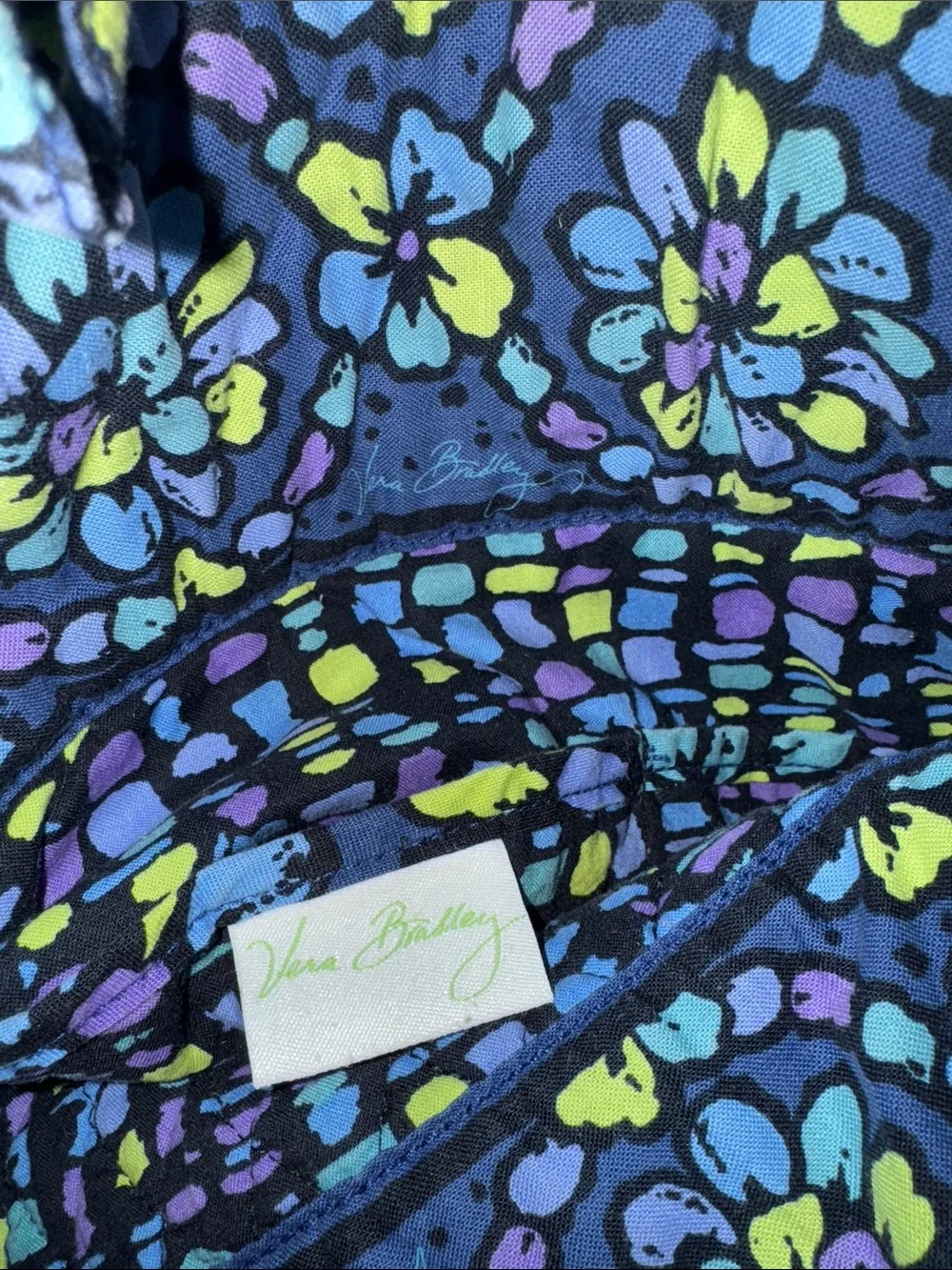Vera Bradley Indigo Pop Blue Flower (retired) Tote Bag